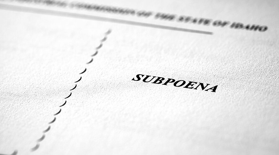 Due Process Diaries, Part II: Subpoenas