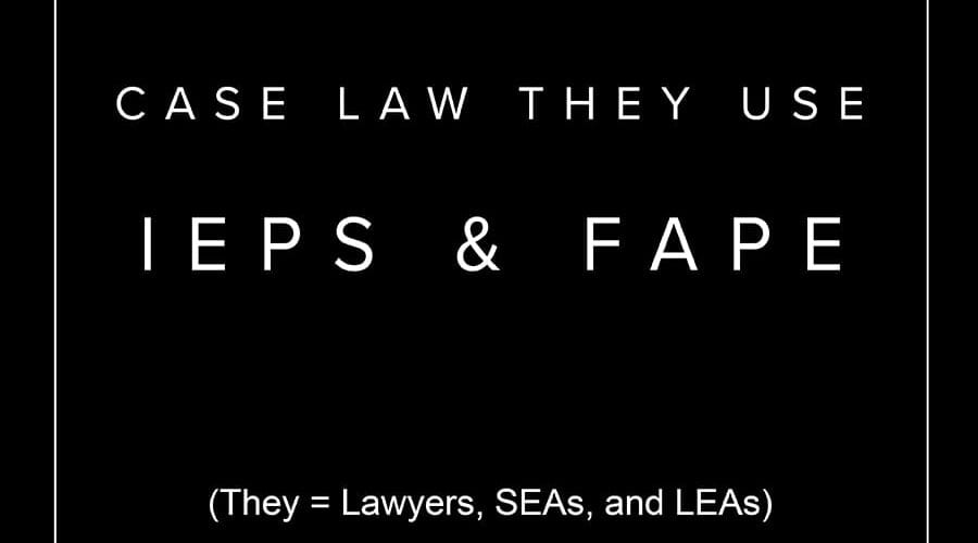 Case Law They Use: IEPs & FAPE